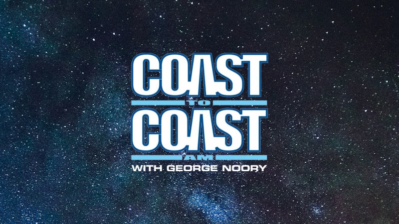 Coast to Coast AM logo over a deep space background